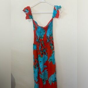 Off the shoulder maxi dress with slit